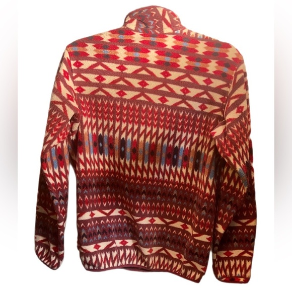 Unisex light Patagonia Synchilla Snap-T Bohemian Print Mock Neck Sweatshirt XS - Picture 3 of 5